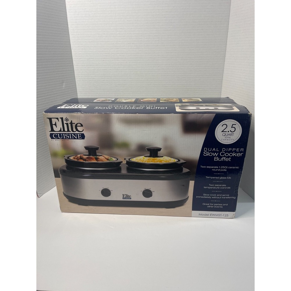 Dual Dipper Slow Cooker Buffet by Maxi-Matic Model EWMST-125